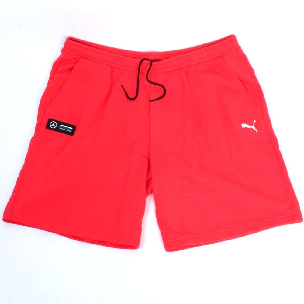 Puma Mercedes AMG Petronas F1 Shorts XL Red Cotton Sweat Shorts Mens NWT